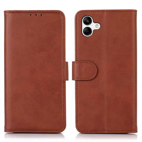Phone Stand Case for Samsung Galaxy F14 5G , PU Leather Wallet Cowhide Texture Cover