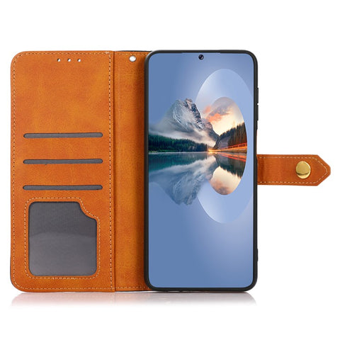 KHAZNEH For Samsung Galaxy F14 5G Leather Wallet Phone Case Cowhide Texture Stand Phone Cover