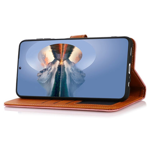 KHAZNEH For Samsung Galaxy F14 5G Leather Wallet Phone Case Cowhide Texture Stand Phone Cover