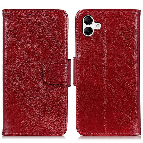 Phone Stand Shell for Samsung Galaxy F14 5G Nappa Texture Split Leather Phone Case Wallet Cover