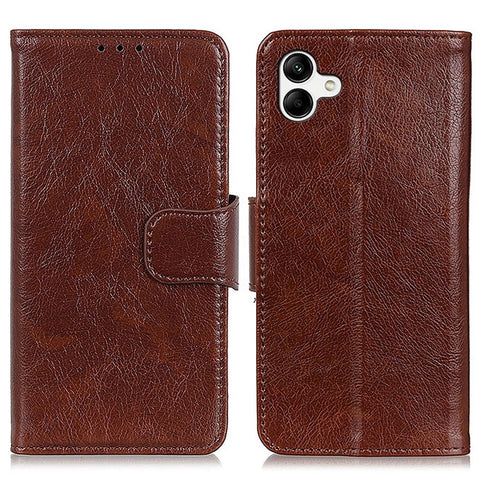Phone Stand Shell for Samsung Galaxy F14 5G Nappa Texture Split Leather Phone Case Wallet Cover
