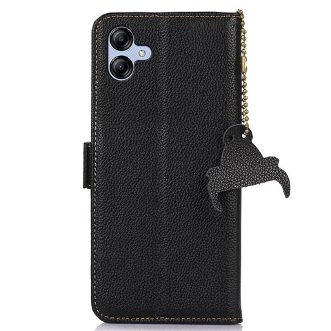 For Samsung Galaxy F14 5G Phone Wallet Case RFID Blocking Genuine Cow Leather Stand Cover