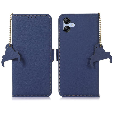 For Samsung Galaxy F14 5G Phone Wallet Case RFID Blocking Genuine Cow Leather Stand Cover