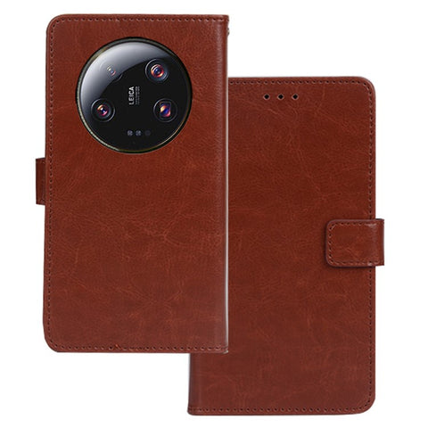 IDEWEI For Xiaomi 13 Ultra PU Leather Phone Cover Crazy Horse Texture Case with Stand Wallet
