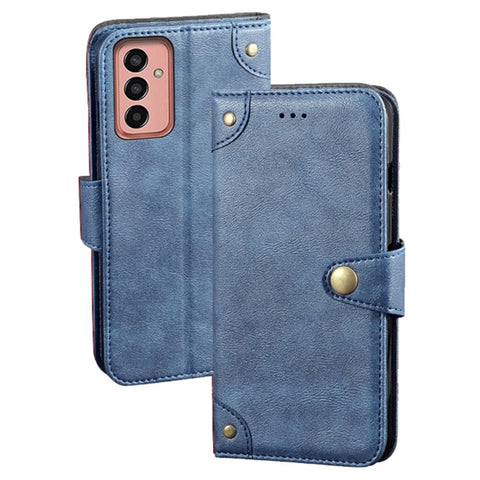 IDEWEI For Samsung Galaxy M13 4G Wallet Phone Case Stand Anti-Scratch Textured PU Leather Phone Cover Shell