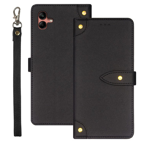 IDEWEI For Samsung Galaxy M13 4G Flip Stand Phone Case Scratch Proof Leather Cover with Card Slots