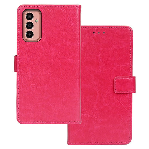 IDEWEI Phone Shell for Samsung Galaxy M13 4G PU Leather Stand Case Crazy Horse Texture Wallet Cover