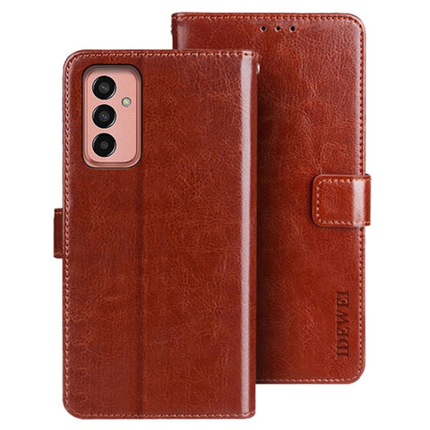 IDEWEI For Samsung Galaxy M13 4G Crazy Horse Texture Wallet PU Leather Stand Case Phone Cover