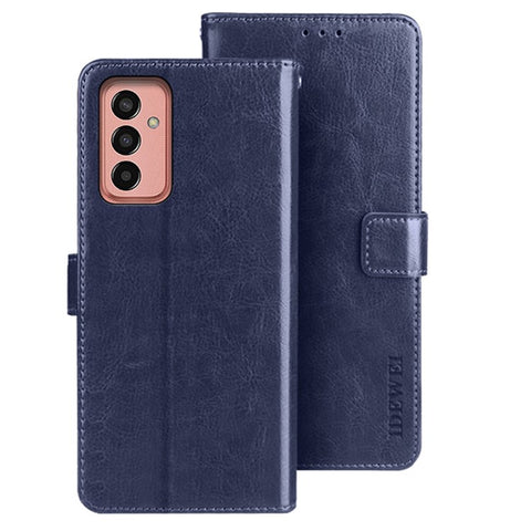 IDEWEI For Samsung Galaxy M13 4G Crazy Horse Texture Wallet PU Leather Stand Case Phone Cover