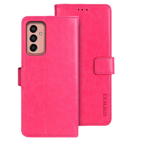 IDEWEI For Samsung Galaxy M13 4G Crazy Horse Texture Wallet PU Leather Stand Case Phone Cover