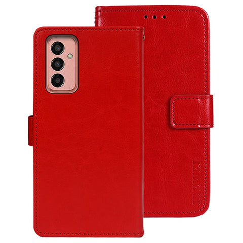 IDEWEI For Samsung Galaxy M13 4G Crazy Horse Texture Wallet PU Leather Stand Case Phone Cover