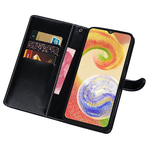 IDEWEI For Samsung Galaxy M13 4G PU Leather Crocodile Texture Phone Case Wallet Stand Cover
