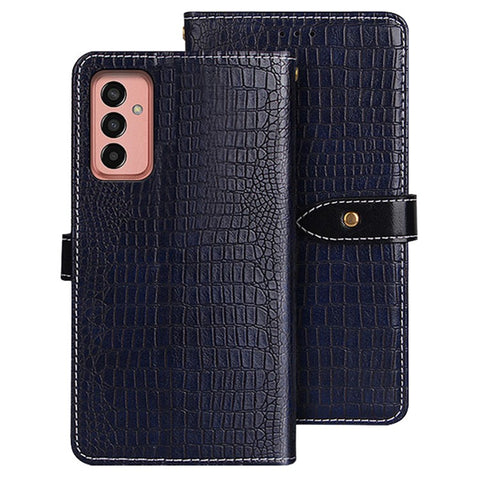IDEWEI For Samsung Galaxy M13 4G PU Leather Crocodile Texture Phone Case Wallet Stand Cover