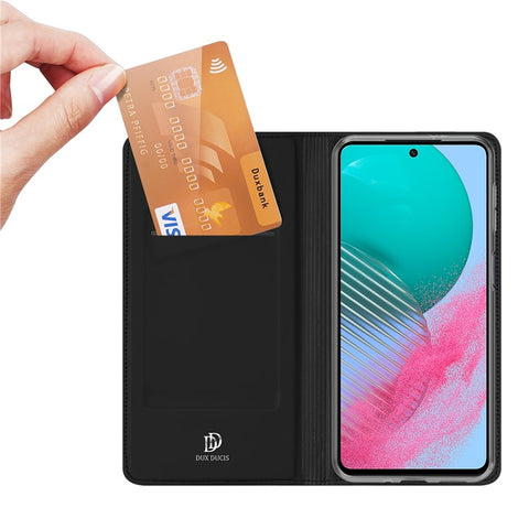 DUX DUCIS Skin Pro Series for Samsung Galaxy M54 5G / F54 5G PU Leather Card Slots Case Flip Stand Phone Cover