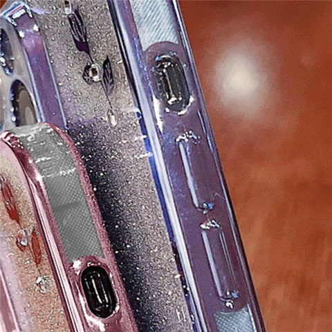 KADEM For Samsung Galaxy M52 5G Rhinestone Flower Design Phone Case Gradient Glitter TPU Anti-scratch Cover