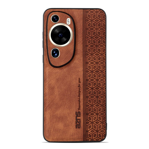 AZNS Phone Back Shell for Huawei P60 Art , Phone Case Imprinted Design PU Leather+TPU Cover