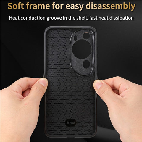 AZNS Phone Back Shell for Huawei P60 Art , Phone Case Imprinted Design PU Leather+TPU Cover