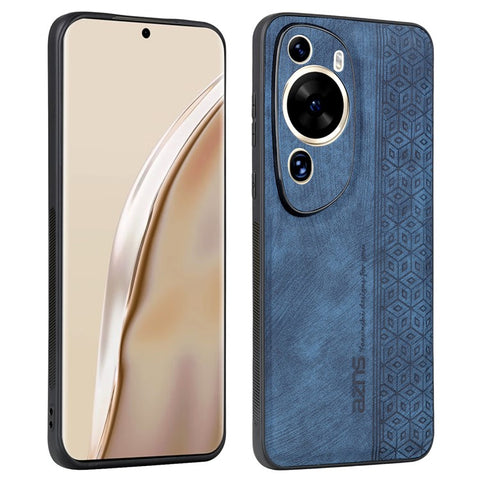 AZNS Phone Back Shell for Huawei P60 Art , Phone Case Imprinted Design PU Leather+TPU Cover