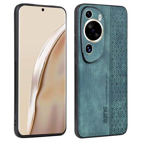 AZNS Phone Back Shell for Huawei P60 Art , Phone Case Imprinted Design PU Leather+TPU Cover