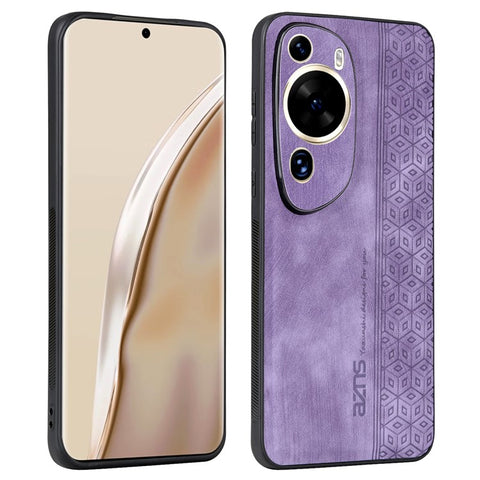 AZNS Phone Back Shell for Huawei P60 Art , Phone Case Imprinted Design PU Leather+TPU Cover