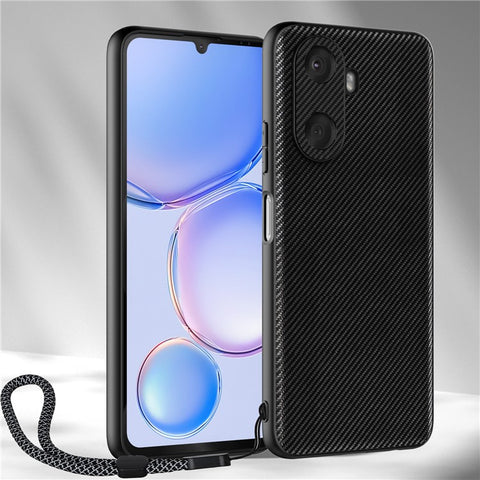 VILI TC Series for Huawei Enjoy 60 Textured Phone Case Anti-drop PU Leather Coated TPU Phone Cover