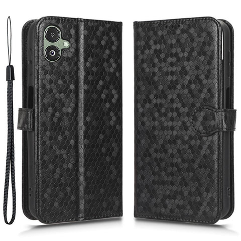 For Samsung Galaxy F14 5G Stand Wallet Phone Case PU Leather Dot Pattern Imprinted Smartphone Cover
