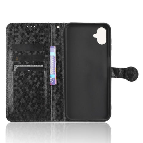 For Samsung Galaxy F14 5G Stand Wallet Phone Case PU Leather Dot Pattern Imprinted Smartphone Cover