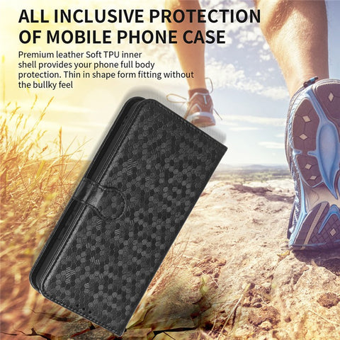 For Samsung Galaxy F14 5G Stand Wallet Phone Case PU Leather Dot Pattern Imprinted Smartphone Cover