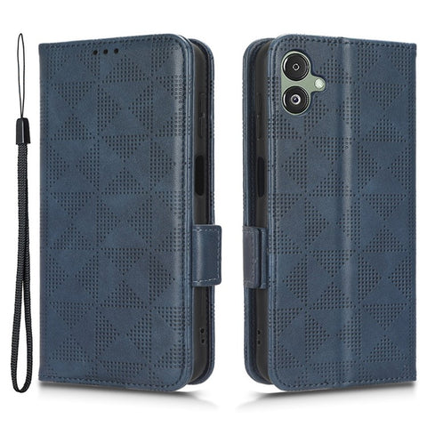 For Samsung Galaxy F14 5G Stand Wallet PU Leather Phone Case Imprinted Triangle Phone Cover
