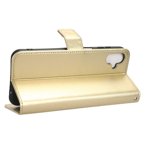 For Samsung Galaxy F14 5G Anti-Dust Crazy Horse Texture Phone Case Stand PU Leather Wallet Shell