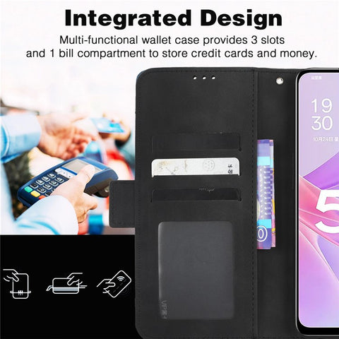 For Samsung Galaxy F14 5G Phone Case Wallet Stand Multiple Card Slots PU Leather Phone Cover