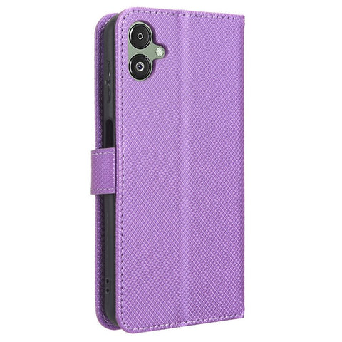 For Samsung Galaxy F14 5G Phone Case PU Leather Stand Wallet Diamond Texture Phone Cover