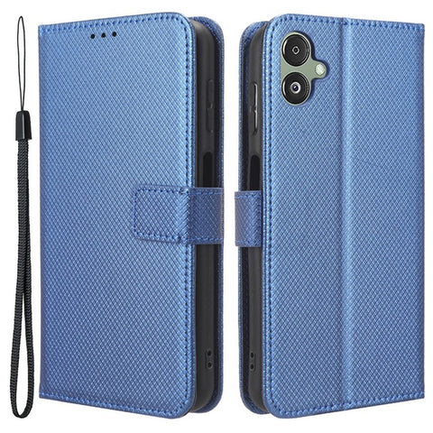 For Samsung Galaxy F14 5G Phone Case PU Leather Stand Wallet Diamond Texture Phone Cover