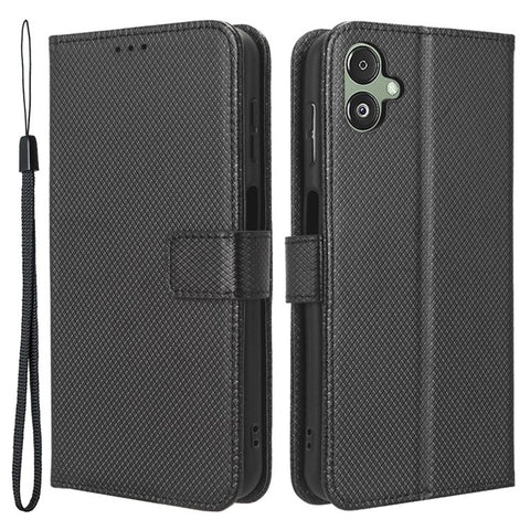 For Samsung Galaxy F14 5G Phone Case PU Leather Stand Wallet Diamond Texture Phone Cover
