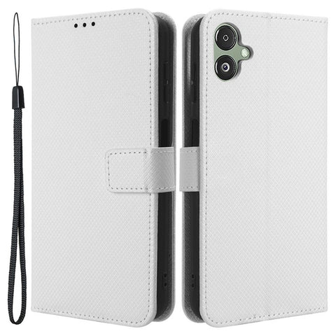 For Samsung Galaxy F14 5G Phone Case PU Leather Stand Wallet Diamond Texture Phone Cover