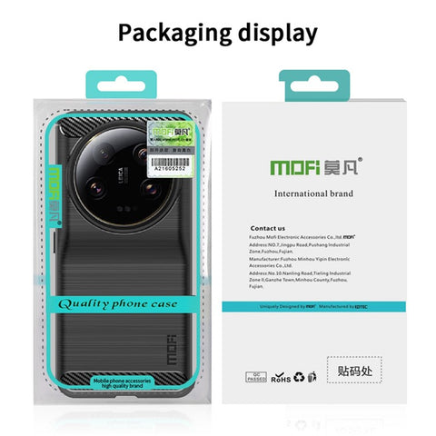 MOFI JK TPU Series-1 For Xiaomi 13 Ultra Soft TPU Phone Case Carbon Fiber Brushed Back Cover