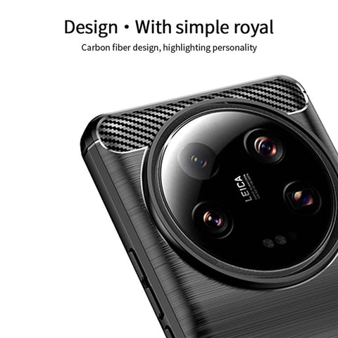 MOFI JK TPU Series-1 For Xiaomi 13 Ultra Soft TPU Phone Case Carbon Fiber Brushed Back Cover