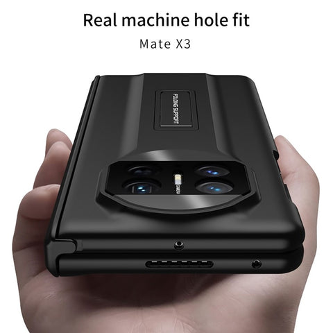 GKK For Huawei Mate X3 5G Hidden Kickstand Folding Phone Case Magnetic Hard PC Cover with Glass Screen Protector