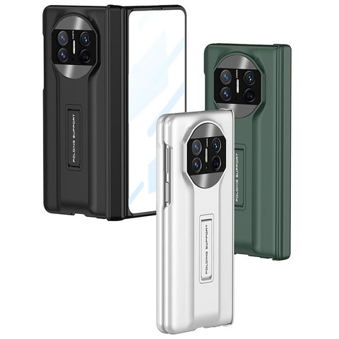 GKK For Huawei Mate X3 5G Hidden Kickstand Folding Phone Case Magnetic Hard PC Cover with Glass Screen Protector