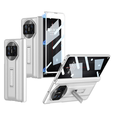 GKK For Huawei Mate X3 5G Hidden Kickstand Folding Phone Case Magnetic Hard PC Cover with Glass Screen Protector