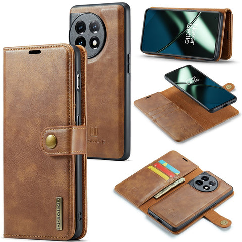DG.MING For OnePlus 11 5G Detachable Magnetic Anti-drop Case Split Leather Wallet Stand Phone Cover