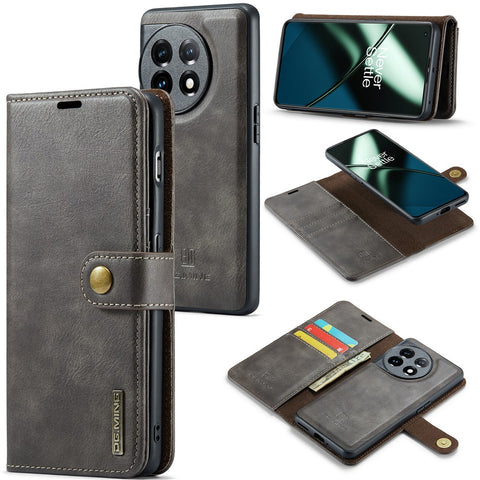 DG.MING For OnePlus 11 5G Detachable Magnetic Anti-drop Case Split Leather Wallet Stand Phone Cover