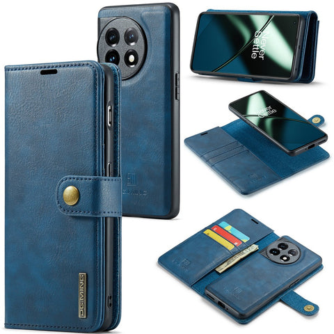 DG.MING For OnePlus 11 5G Detachable Magnetic Anti-drop Case Split Leather Wallet Stand Phone Cover