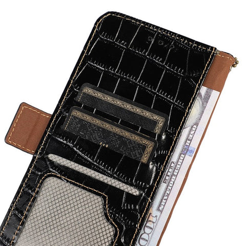 For Samsung Galaxy F14 5G RFID Blocking Phone Case Genuine Cowhide Leather Wallet Stand Cover