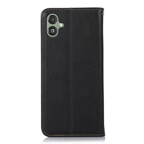 KHAZNEH For Samsung Galaxy F14 5G Stand Wallet Phone Case RFID Blocking Genuine Cowhide Leather Cover