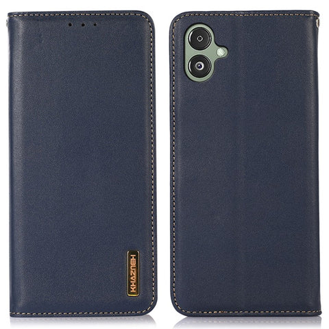 KHAZNEH For Samsung Galaxy F14 5G Stand Wallet Phone Case RFID Blocking Genuine Cowhide Leather Cover