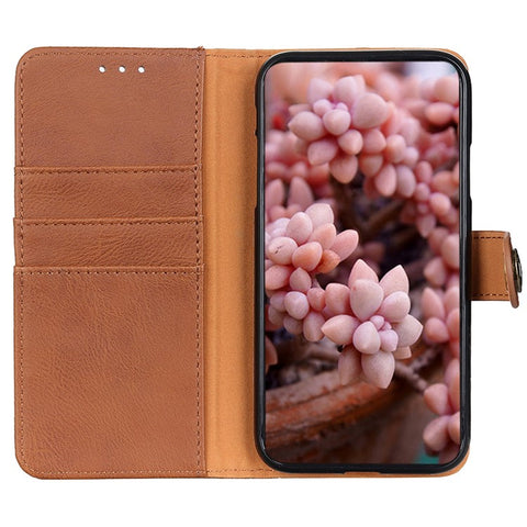 KHAZNEH Wallet Stand Phone Case for Samsung Galaxy M54 5G / F54 5G , PU Leather + TPU Cowhide Texture Cover