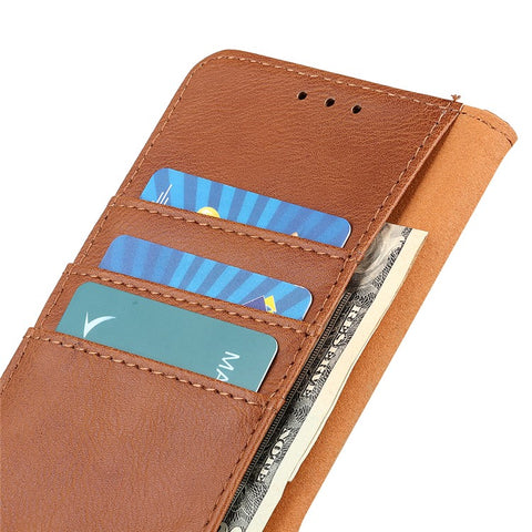 KHAZNEH Wallet Stand Phone Case for Samsung Galaxy M54 5G / F54 5G , PU Leather + TPU Cowhide Texture Cover