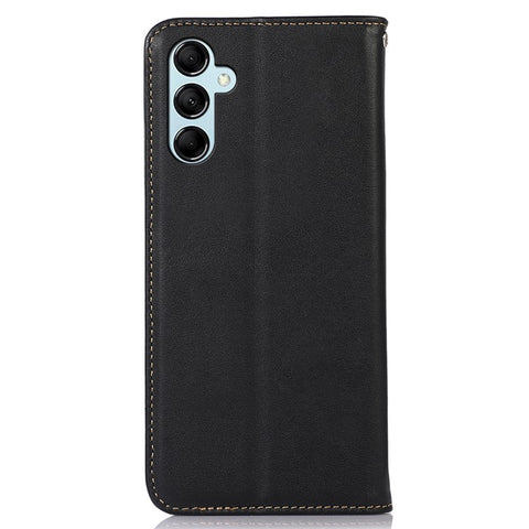 KHAZNEH For Samsung Galaxy M54 5G / F54 5G Genuine Cowhide Leather Phone Case Wallet RFID Blocking Stand Cover