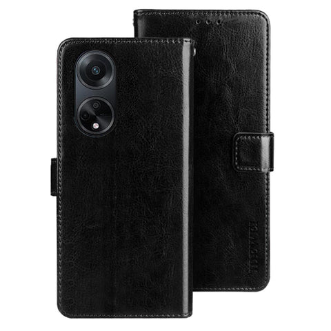IDEWEI For Oppo A98 5G Crazy Horse Texture Wallet PU Leather Stand Case Phone Cover